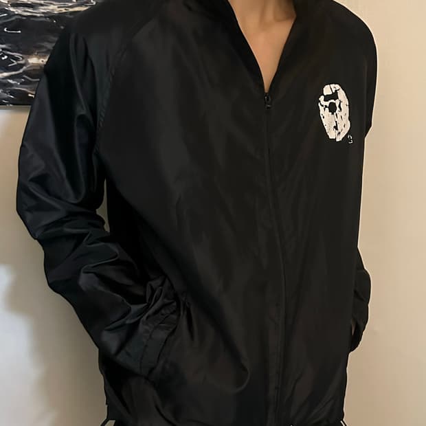 Bape Black Windbreaker