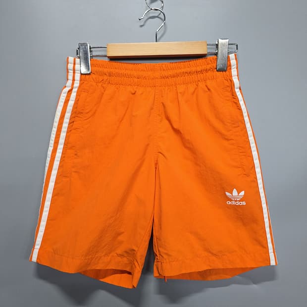 아디다스(adidas) 오리지널 삼선 스윔 쇼츠 오렌지 S
