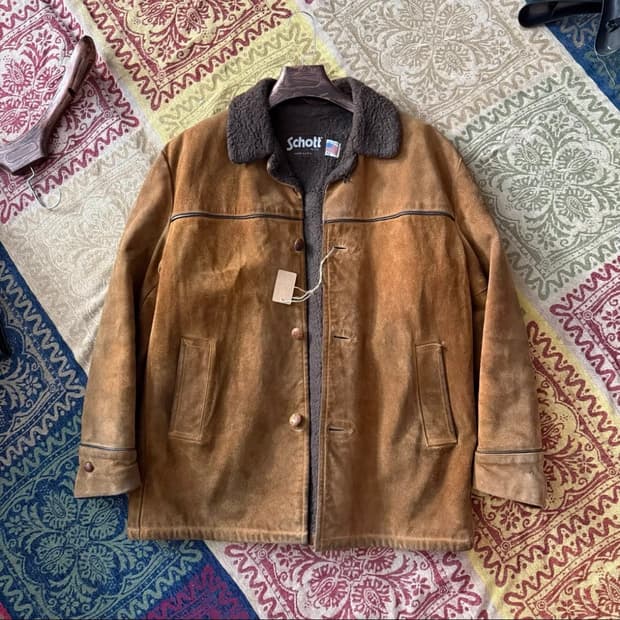  [Schott NYC] USA 빈티지 스웨이드 레더 자켓