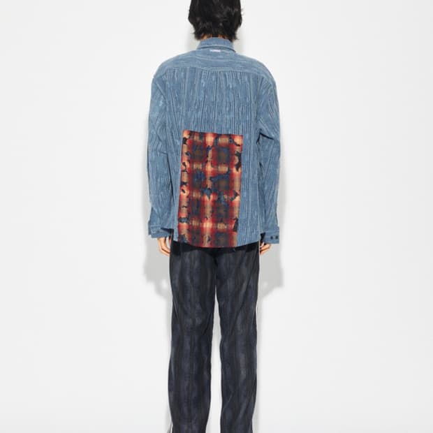 톤실 등판 배색 오버핏 셔츠 즐루