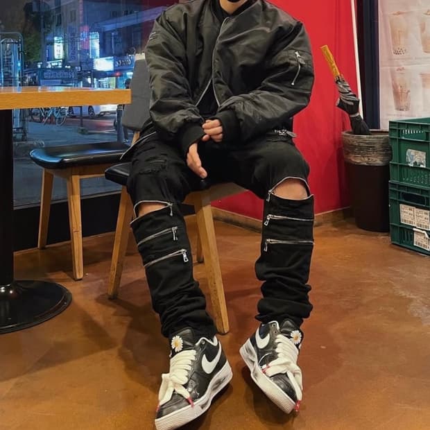 지퍼 데님진 (30-32)