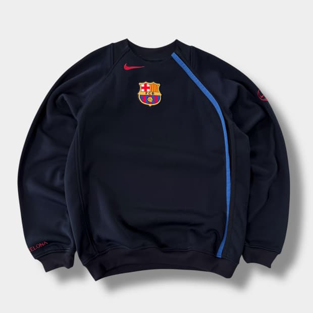 나이키 루즈핏 바르셀로나 04-05시즌 트랙 스웻 탑 져지