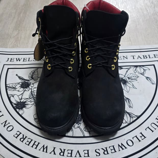 [250~255]팀버랜드 6인치 워터프루프 블랙레드부츠