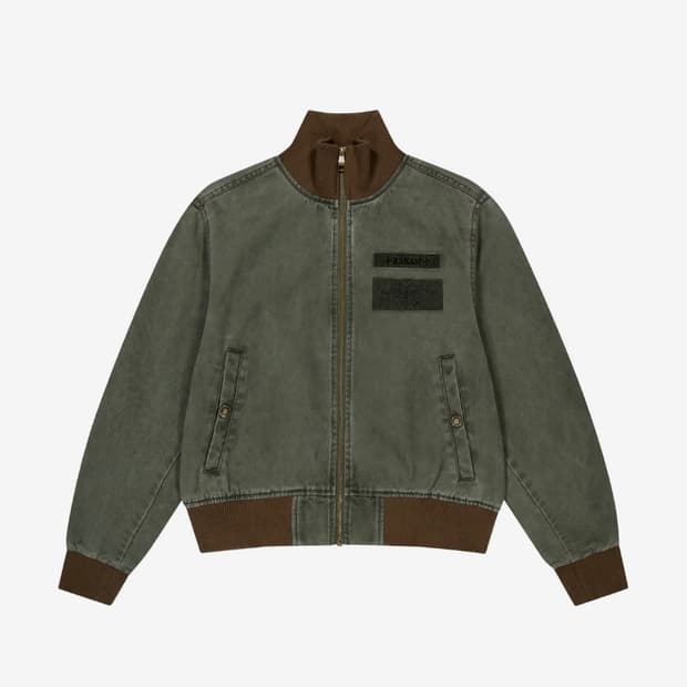 아캄 워시드 벨크로 자켓 카키