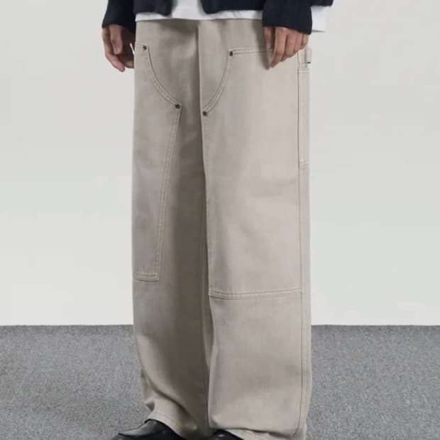 엑스컨테이너 더블니 카펜터 가먼트 다잉 팬츠