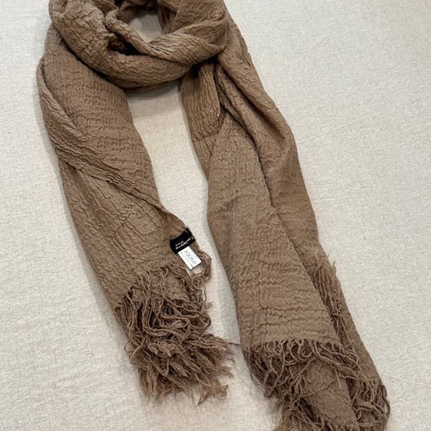 꼼데가르송 울캐시미어 크링클 머플러