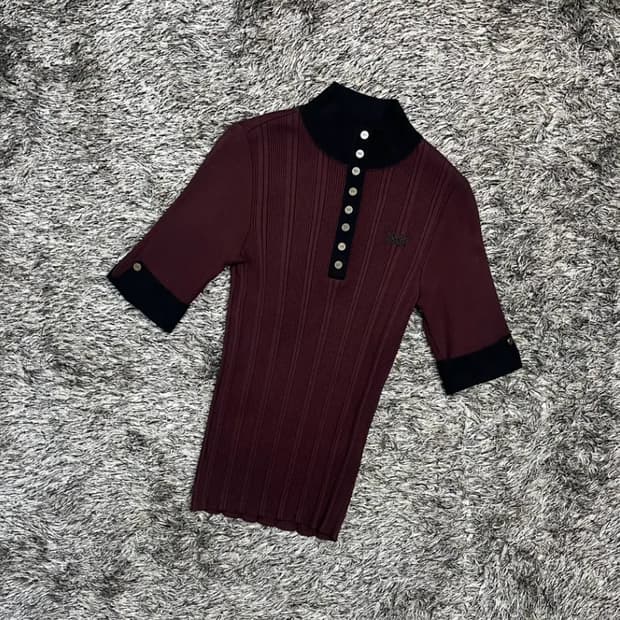 PXG 여성 골프 헨리넥 골지 니트 (S)