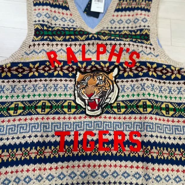 폴로 타이거 페어아일 니트 M