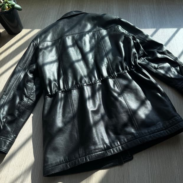 빈티지 레더 카코트