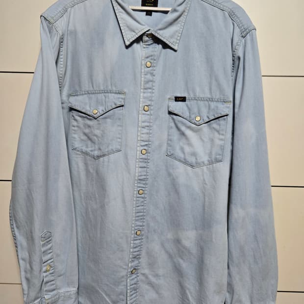 Lee 라이트 워싱 데님 웨스턴 셔츠