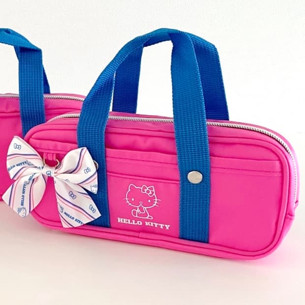헬로키티 스쿨백 펜 파우치 핑크 네이비