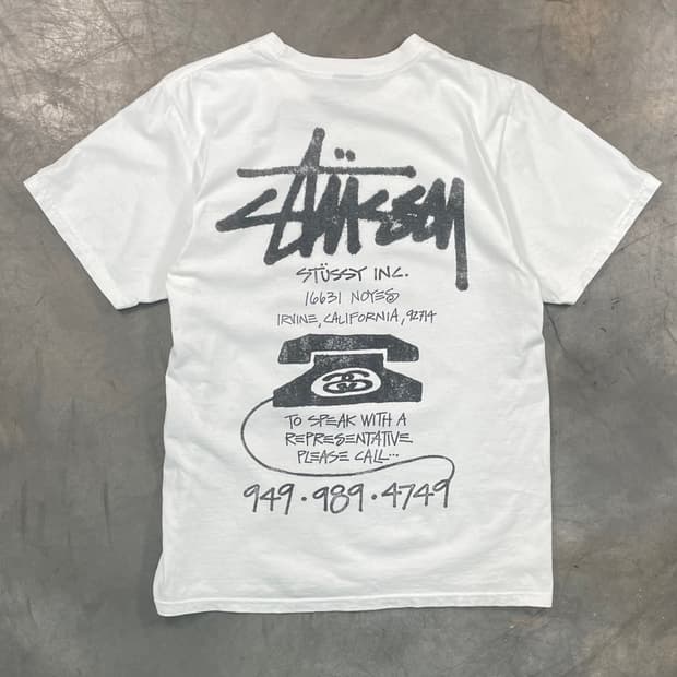 스투시 올드 폰 피그먼트 다이드 반팔 티셔츠