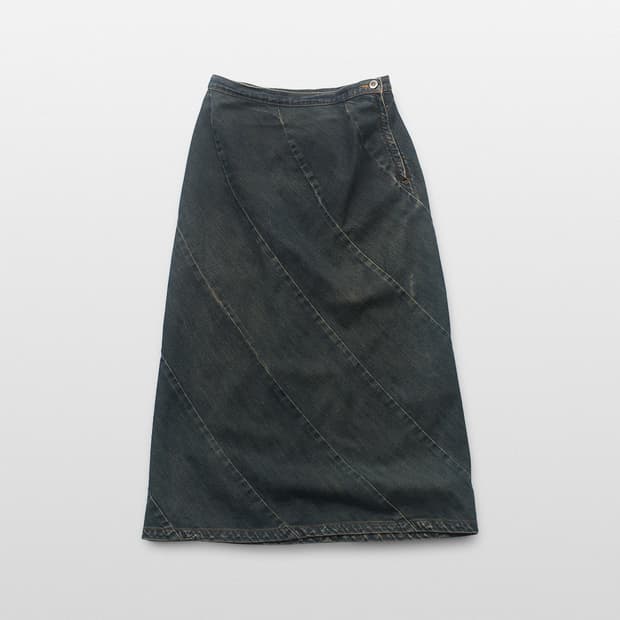 NEWTONE Denim Panel Long Skirt 