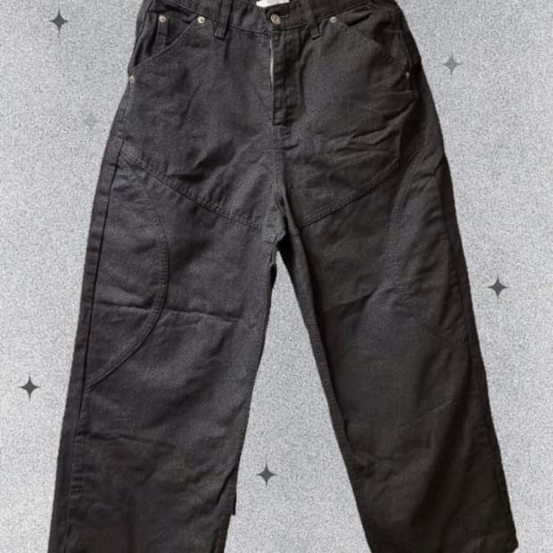 이네기 Curved Line Tail Pants (블랙) M