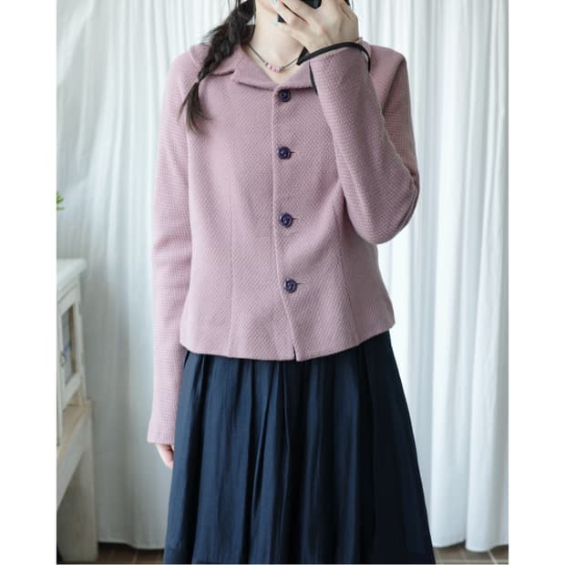 Deep pink round coat