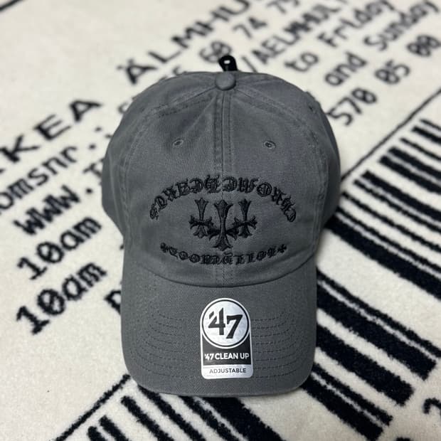 Nptsss 크롬하츠 로고 세메터리 볼캡 그레이