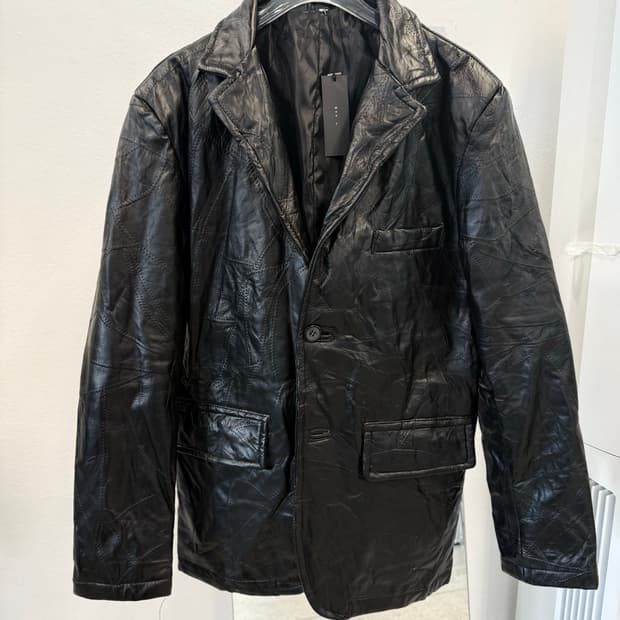 Pattern Leather Jacket  