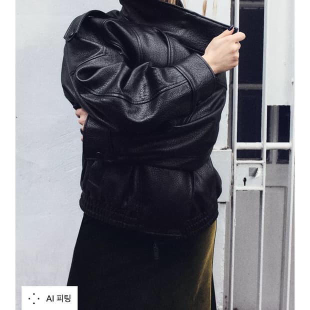 자라 페이크 레더 점퍼 L 사이즈