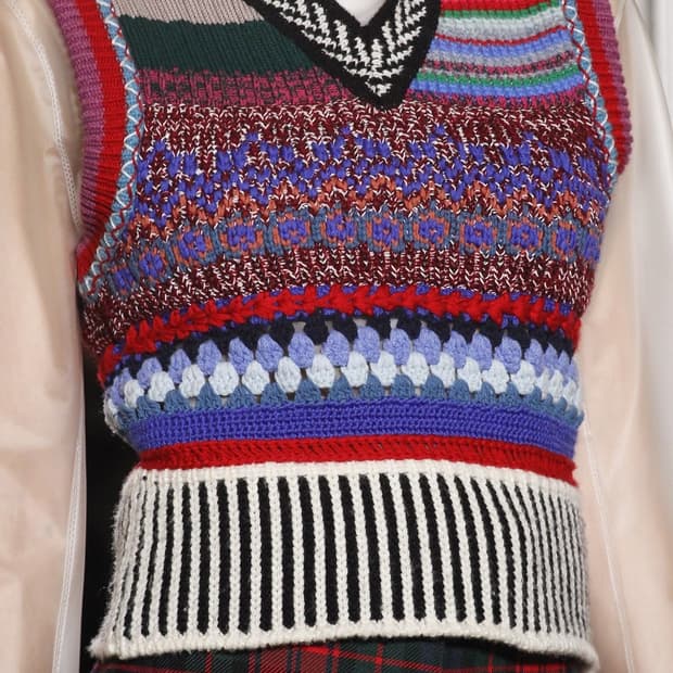 버버리 멀티 니트 베스트  (희귀 / Made in Italy)