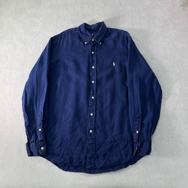 105 폴로랄프로렌 린넨 네이비 셔츠