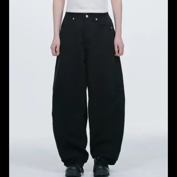 오헤시오 WIDE CURVED PANTS, 카키