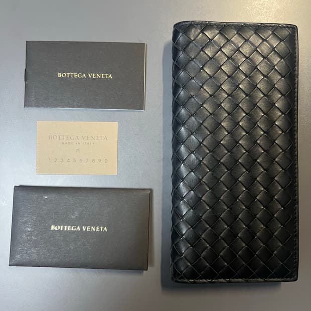 [상태좋음] 보테가베네타 장지갑 블랙