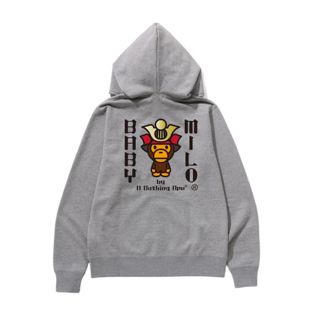 베이프 교토 베이비 마일로 사무라이 풀 집 후드 그레이 - 교토 스토어 