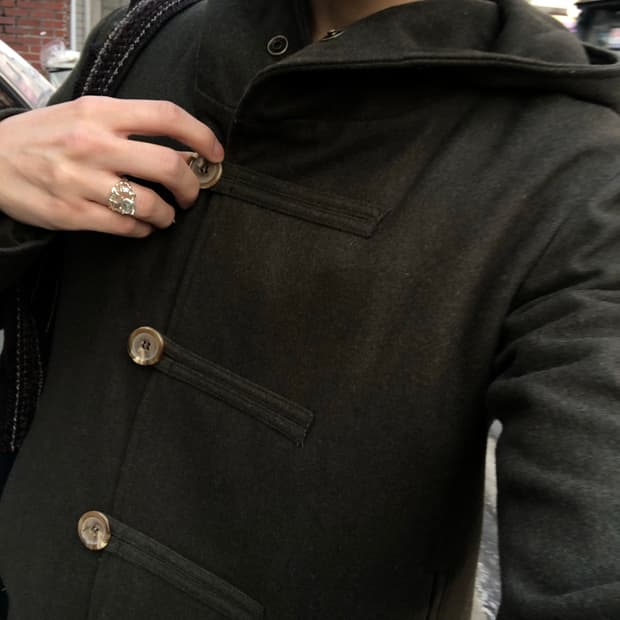 언더커버 나폴레옹 후드 코트 