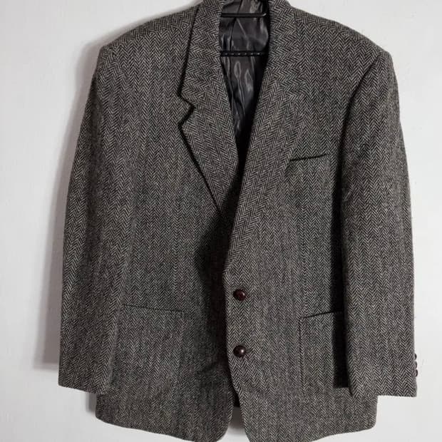 해리스트위드 해링본 투버튼 블레이저자켓(Free)
