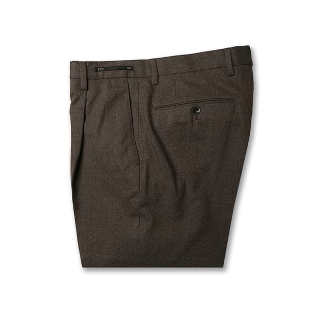 피티제로우노 [PT01] 브라운 울 젠틀맨 핏 이태리 슬림 팬츠