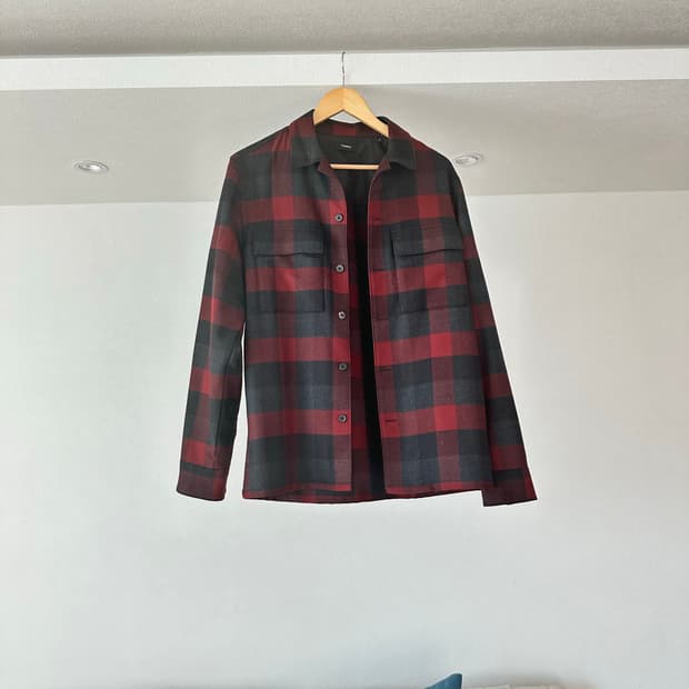 띠어리 체크 난방 M사이즈