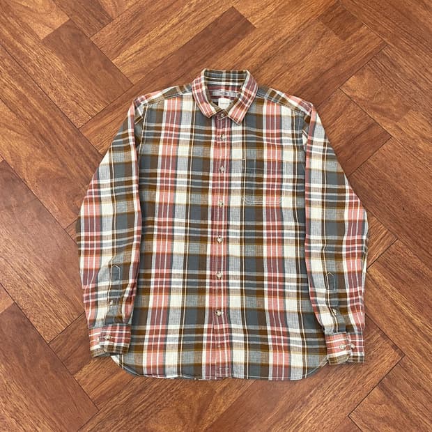 시리즈 린넨 혼방 체크 셔츠