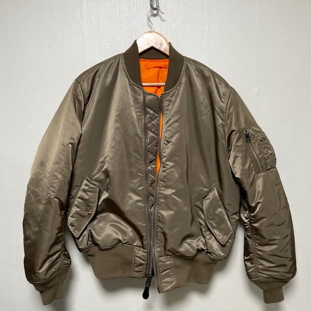 알파인더스트리 MA-1 블루종 봄버 자켓 L 코요테브라운 희귀색상