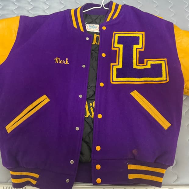 USA 바시티 소가죽자켓