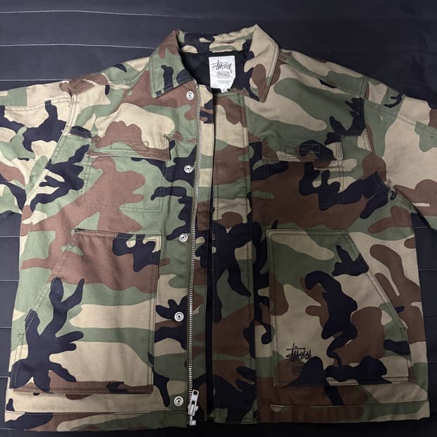 스투시 워크기어 자켓 카모 M