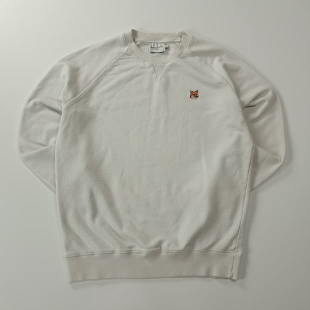 CK941 XL 메종키츠네 폭스헤드 화이트 맨투맨
