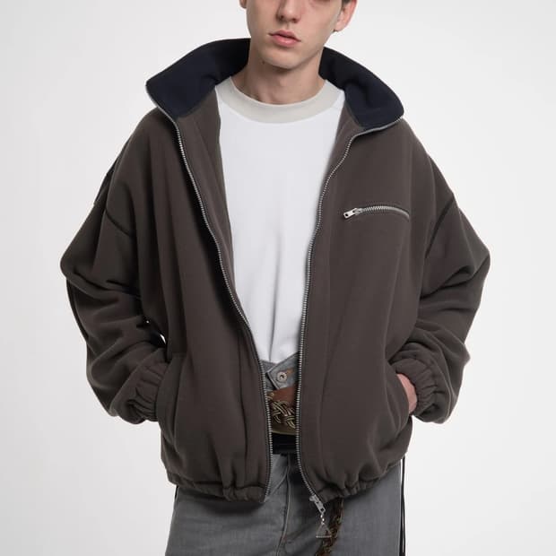 와이프로젝트 더블숄더 플리스 자켓