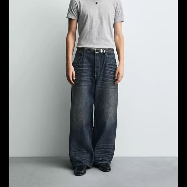 자라 배기 데님팬츠 44