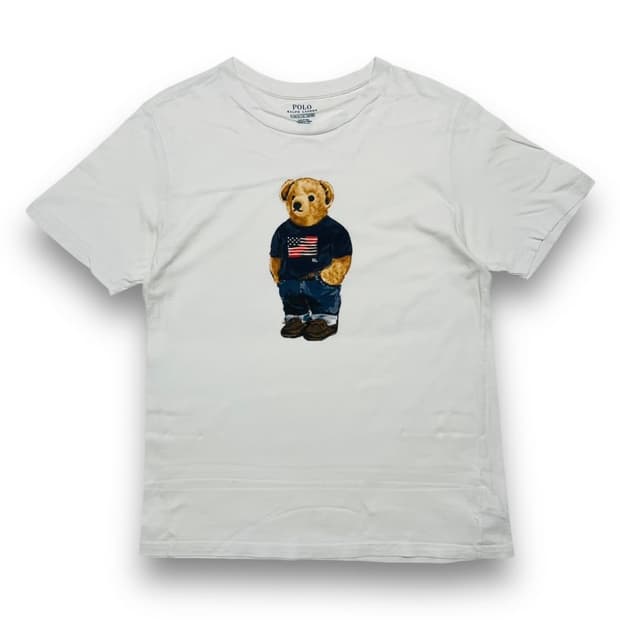 폴로 랄프로렌 미니멀 베어 화이트 반팔 티셔츠