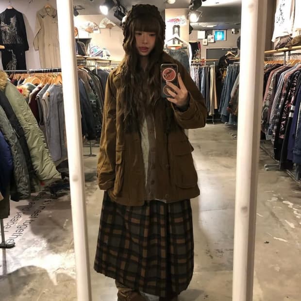 이치니치 빈티지 브라운 옷 세트