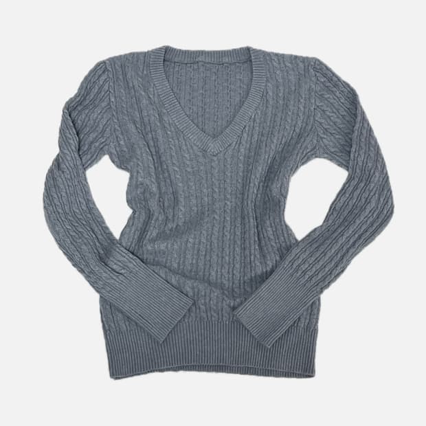 브랜디멜빌 그레이블루 스키니 니트 brandy melville