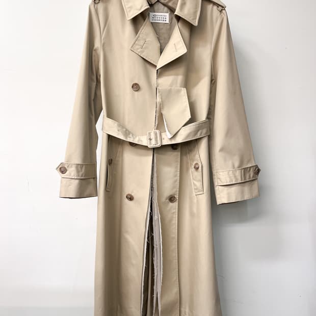 메종 마르지엘라 17s/s 컷오프 트렌치 코트