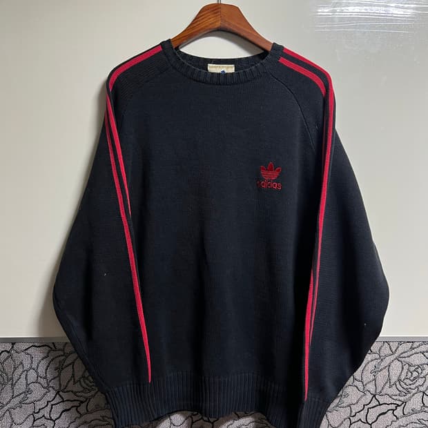 빈티지 90s 아디다스 삼선 니트