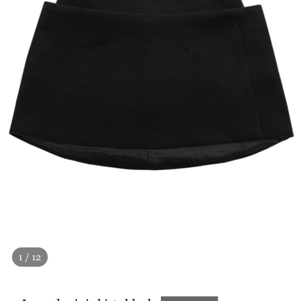 2 Layerd mini skirt -black