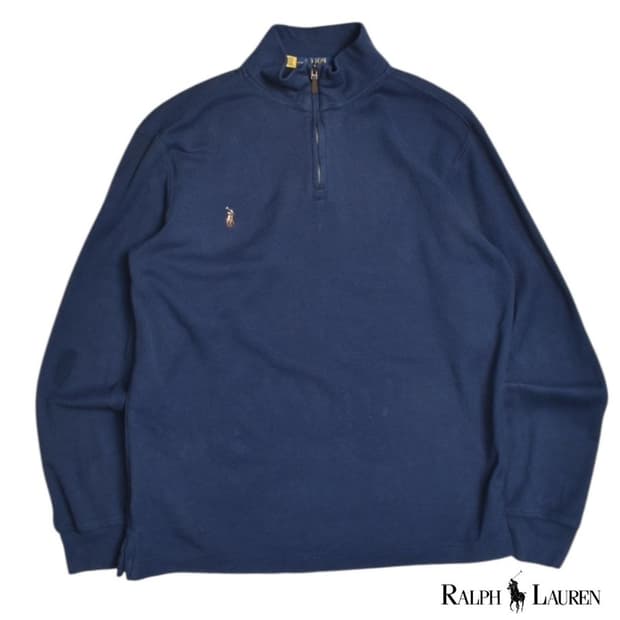 폴로 랄프로렌 큐알 반집업 코튼 니트 L