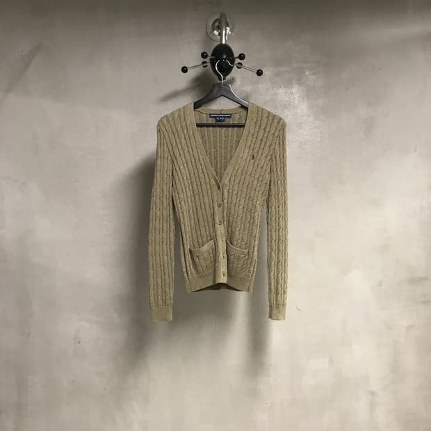 폴로 랄프로렌 케이블 니트 가디건 카키 M(W)