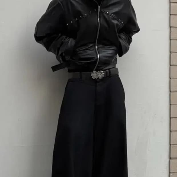 선데이오프클럽 소가죽 파카 레더자켓 1