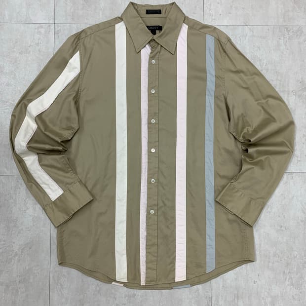 Dkny 스트라이프 패치 디테일 셔츠 #669