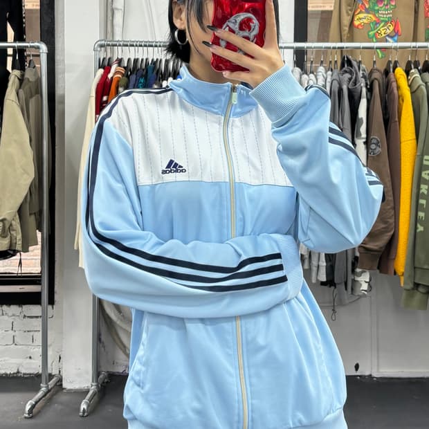 아디다스 스카이블루 트랙 자켓 