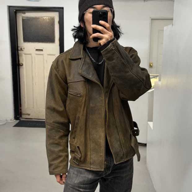 빈티지 레더 자켓